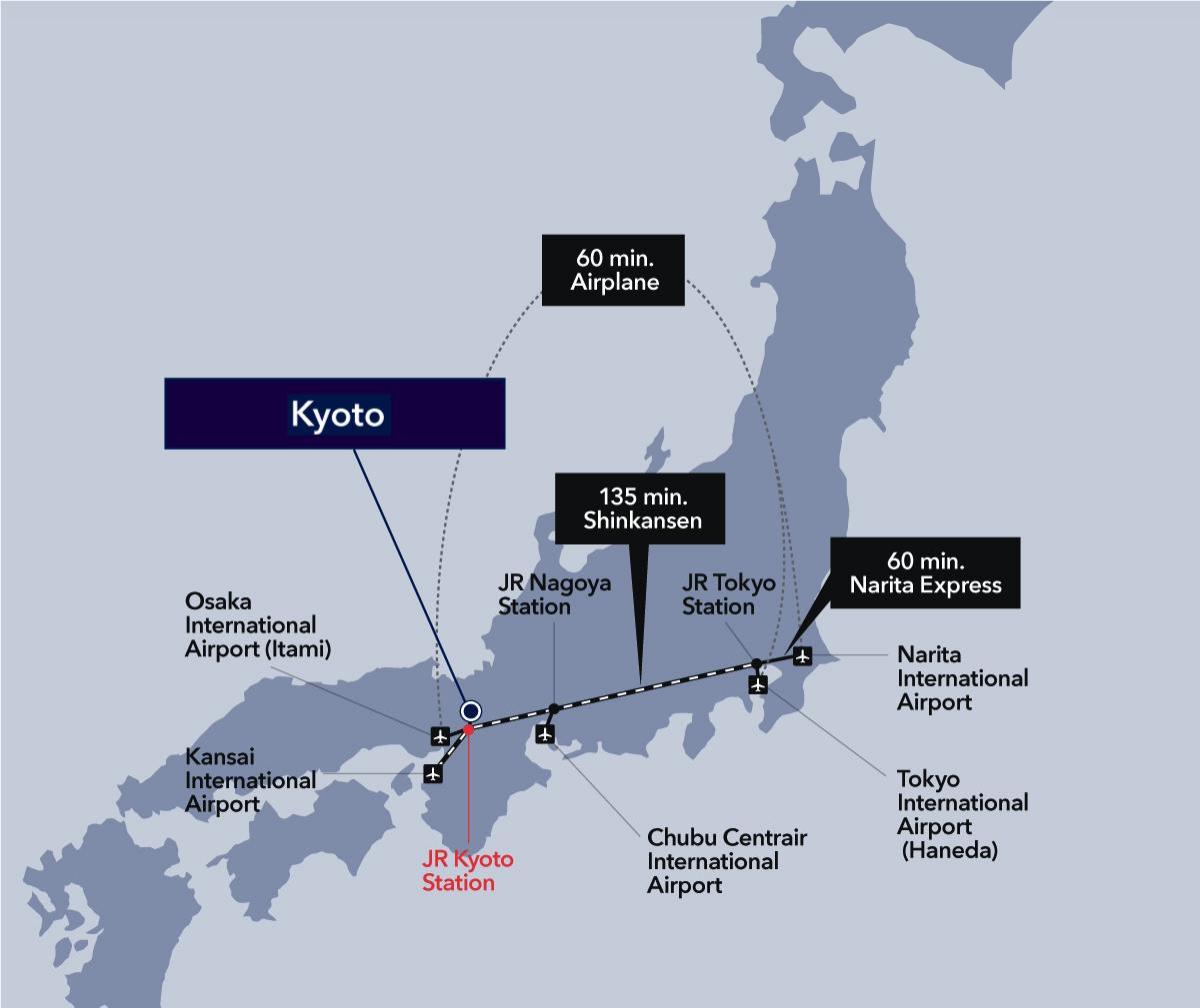 Kyoto airports map
