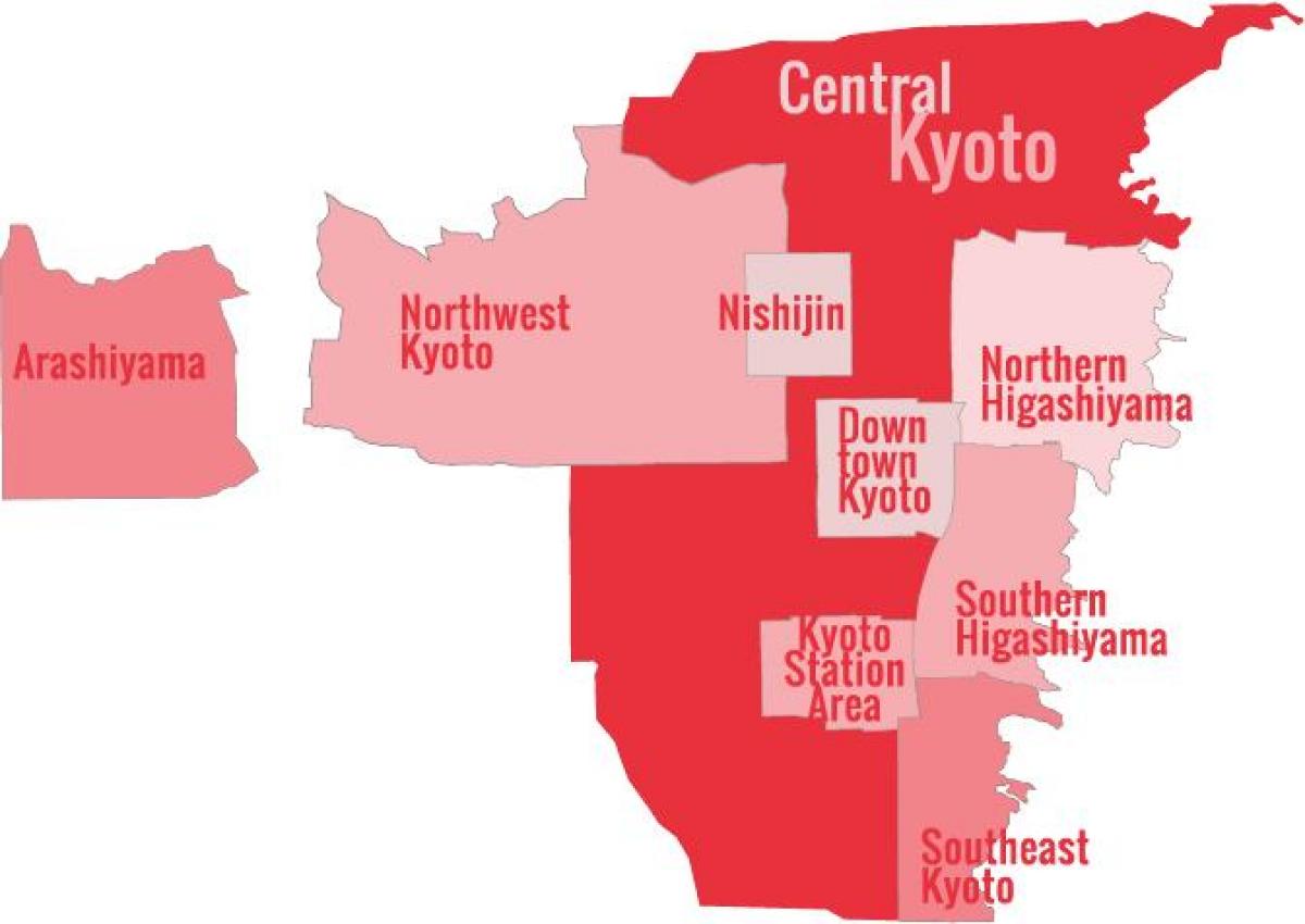 Kyoto district map