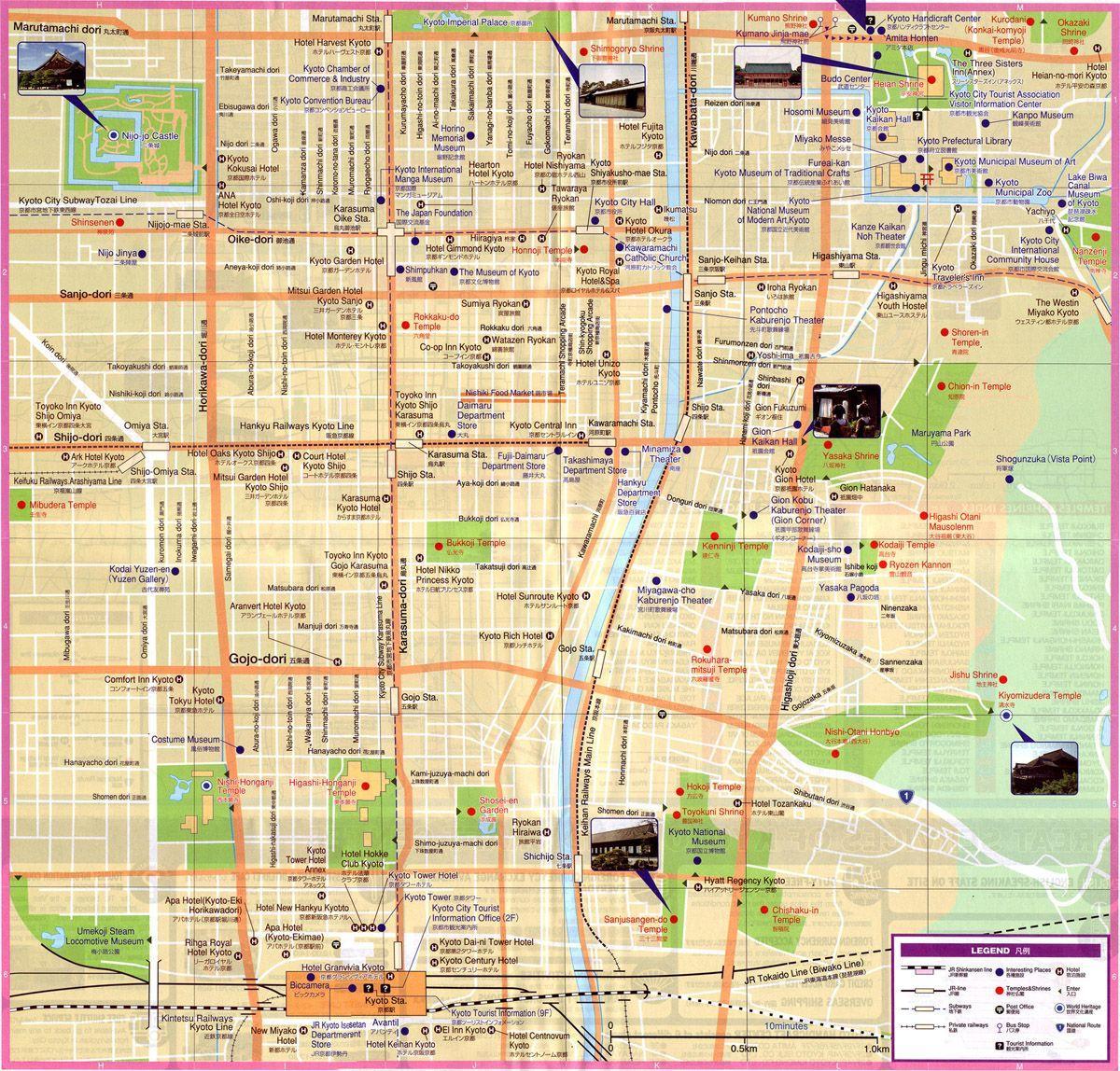 Kyoto streets map